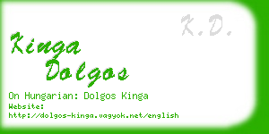 kinga dolgos business card